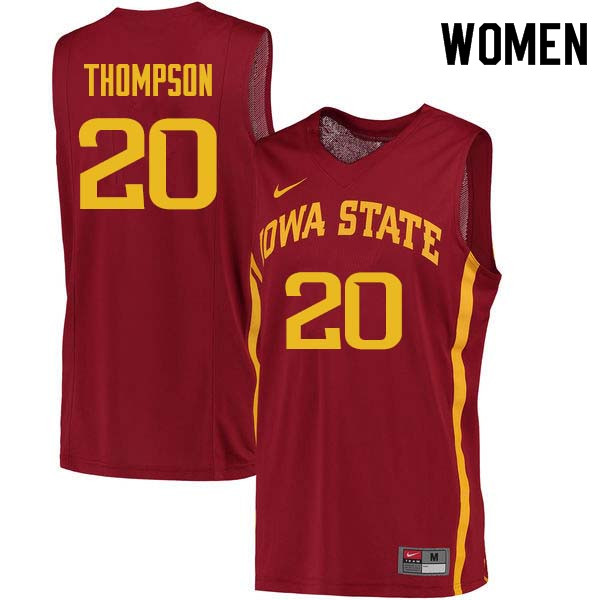 Women #20 Gary Thompson Iowa State Cyclones College Basketball Jerseys Sale-Cardinal - Click Image to Close